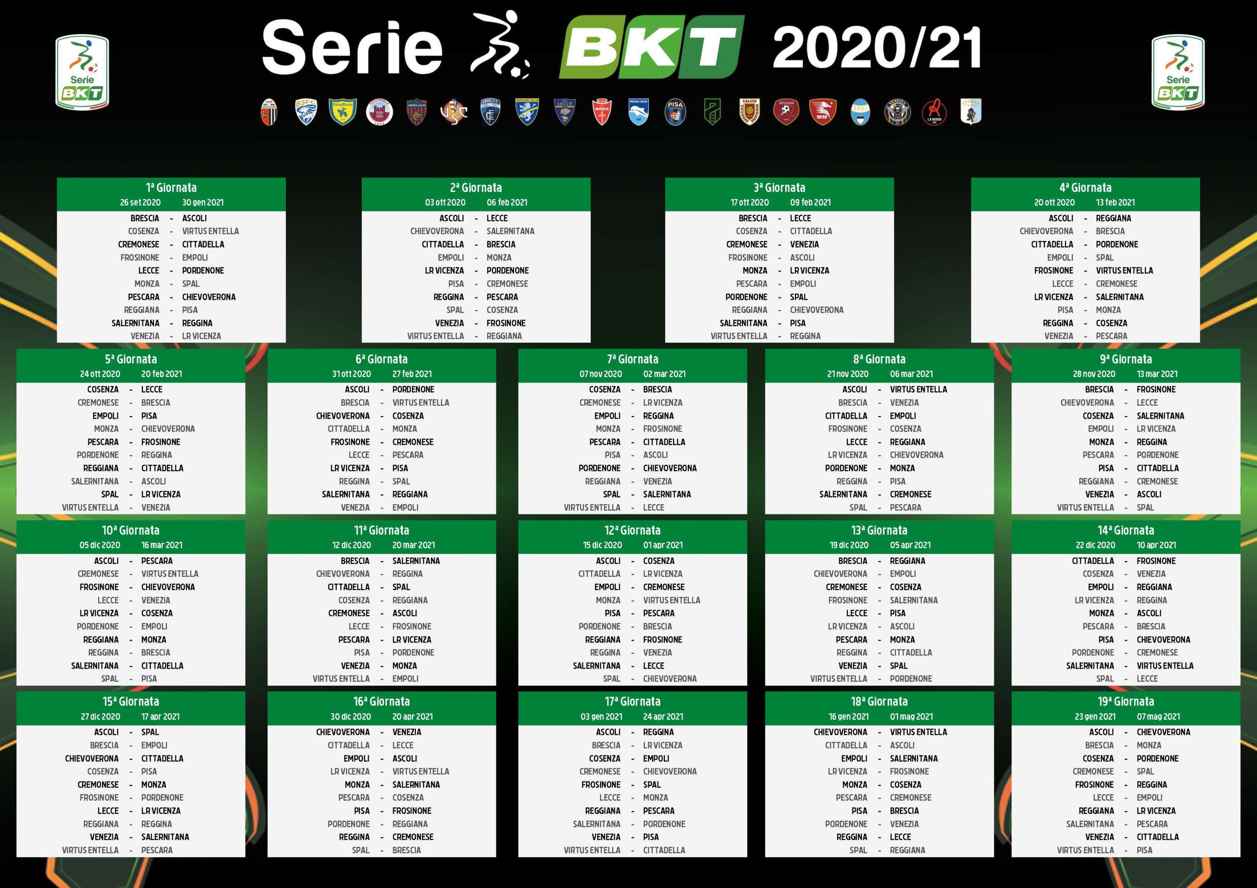 Serie B 2020/21, ecco il calendario completo e le date ...